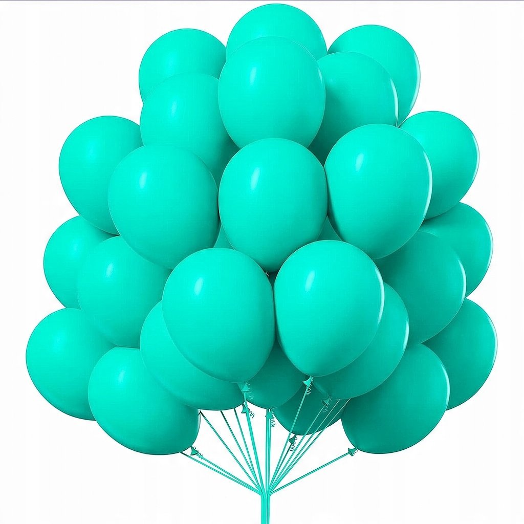 BALONY LATEKSOWE TURKUSOWE TIFFANY BLUE URODZINOWE ŚLUB WESELE 12'' 100 SZT
