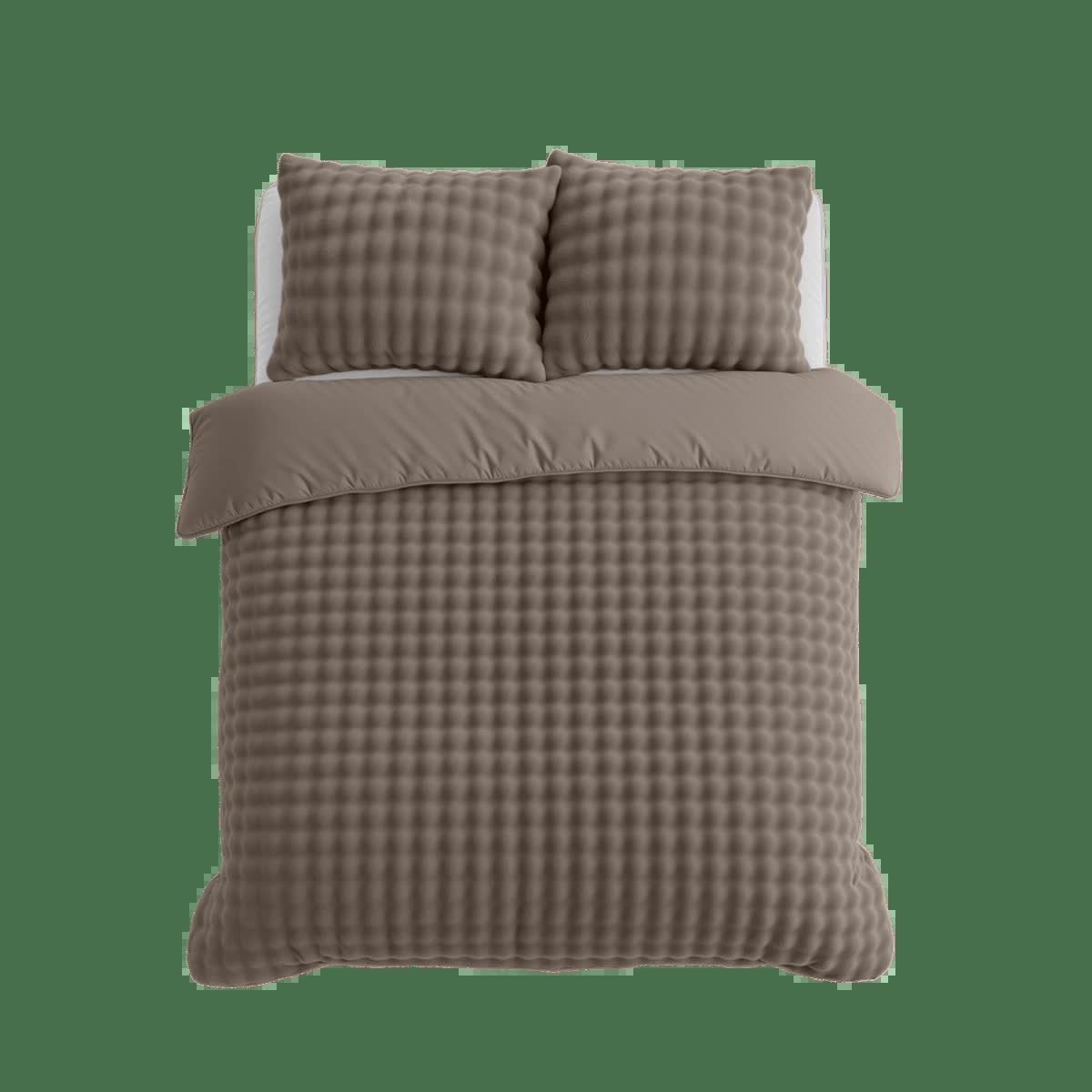 240x220 POM POM brąz teddy kpl pościeli