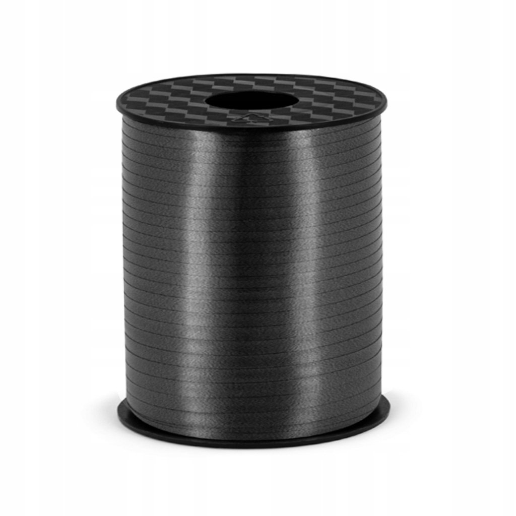 Wstążka Do Balonów Czarna Satynowa Urodziny 225M