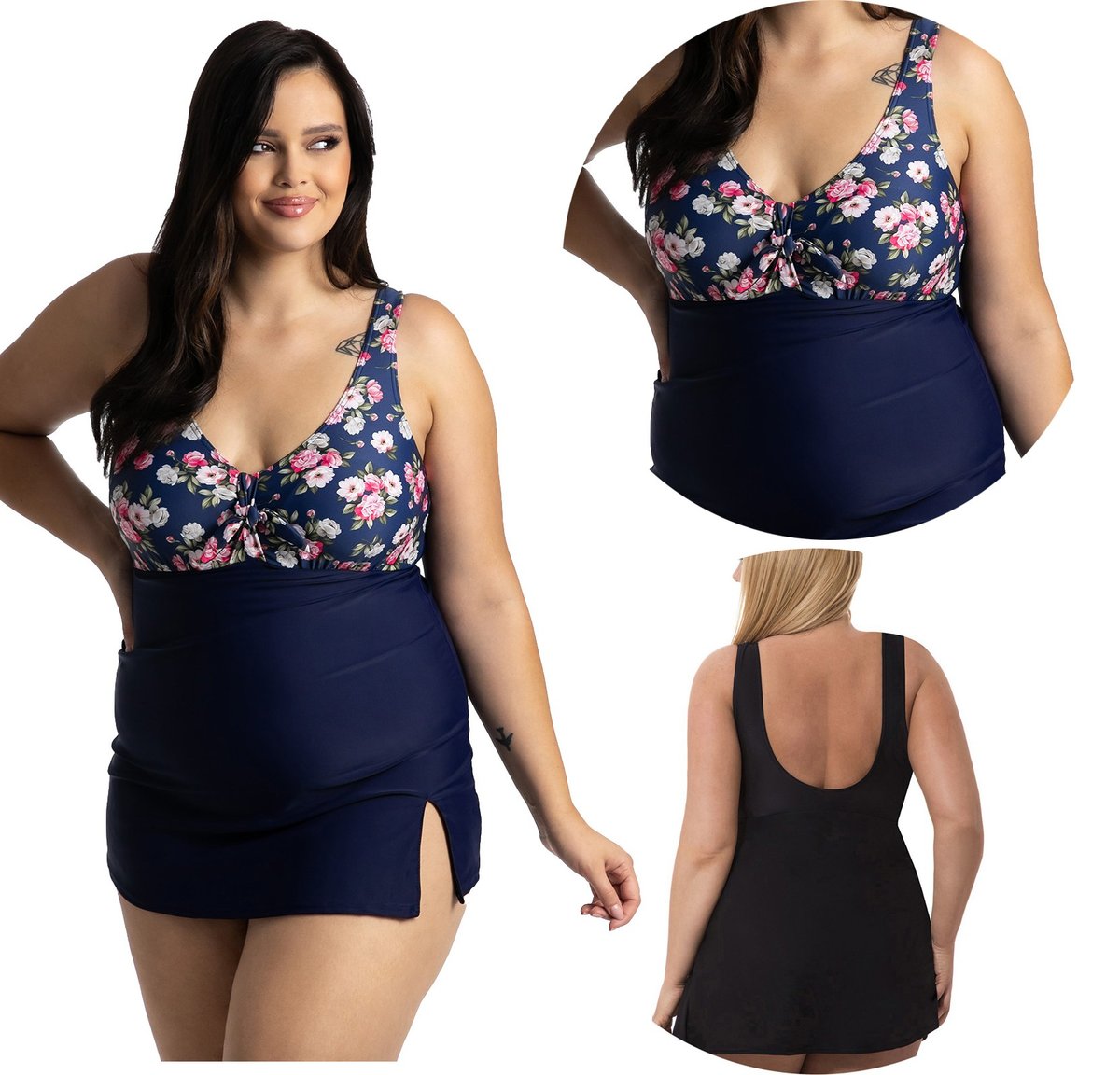 KOSTIUM KĄPIELOWY DUŻE ROZMIARY 4XL DUŻE Tankini