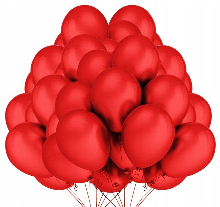Balony Metaliczne Czerwone Ślub Urodziny 50Szt