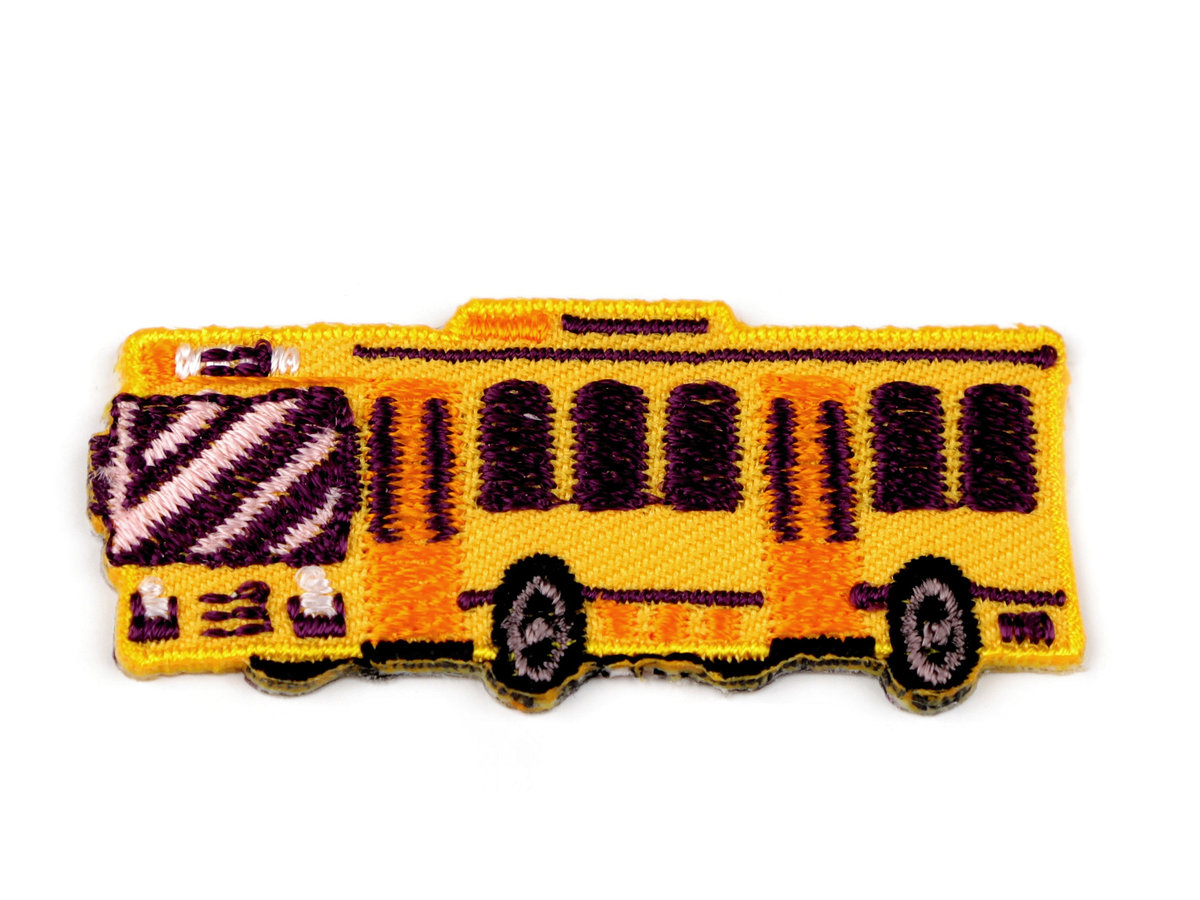 Naprasowanka z motywem Autobus 2x5 cm