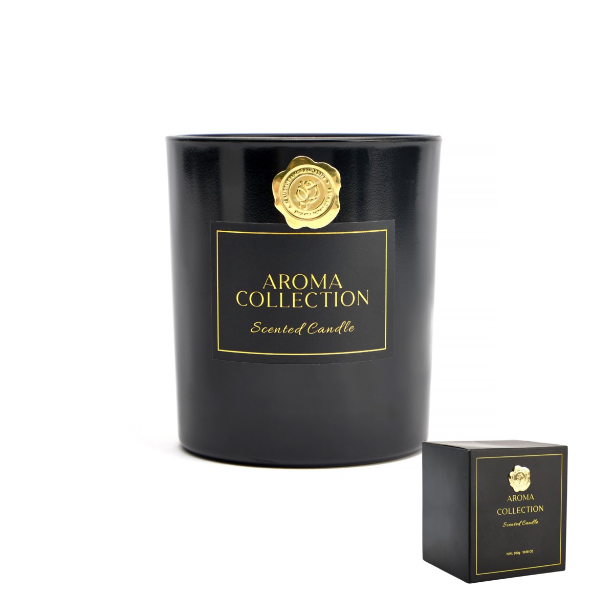 ŚWIECA ZAPACHOWA OZDOBNA CZARNA AROMA COLLECTION