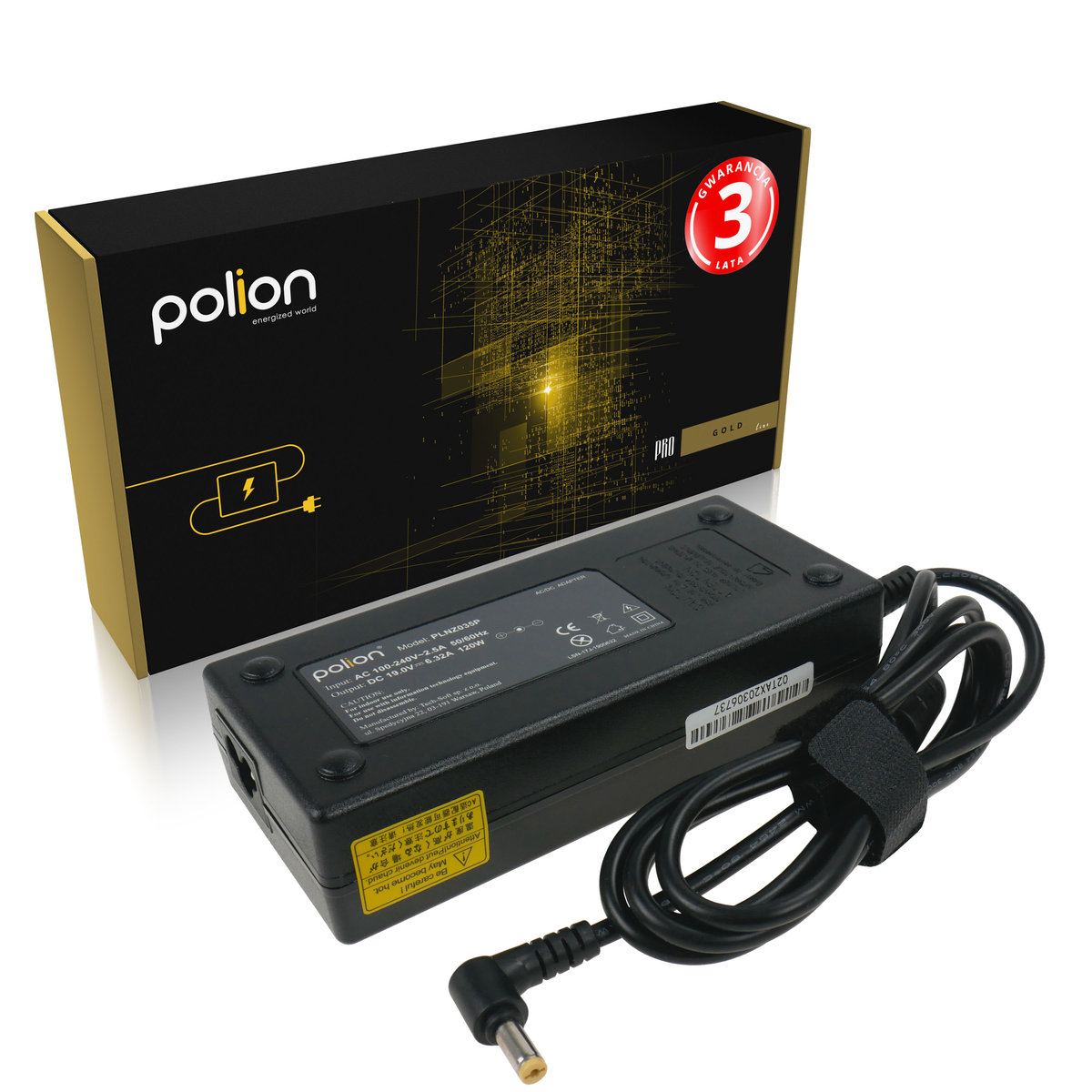 Ładowarka 120W do laptopa ACER 19V 6,32A wtyk 5,5x1,7mm