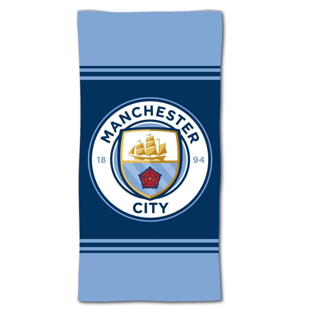 Manchester City Duży Plażowy Ręcznik Fana Szybkoschnący
