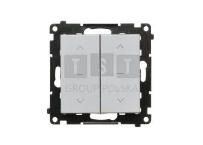 Kontakt Simon Przycisk żaluzjowy podwójny 1-0-2 Simon 55 - aluminium mat