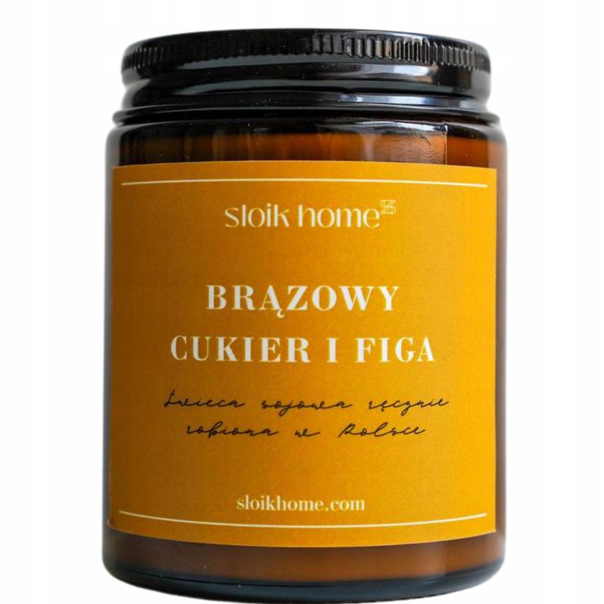 Świeca sojowa Brązowy Cukier i Figa – zapachowa 150 ml Słoik Home