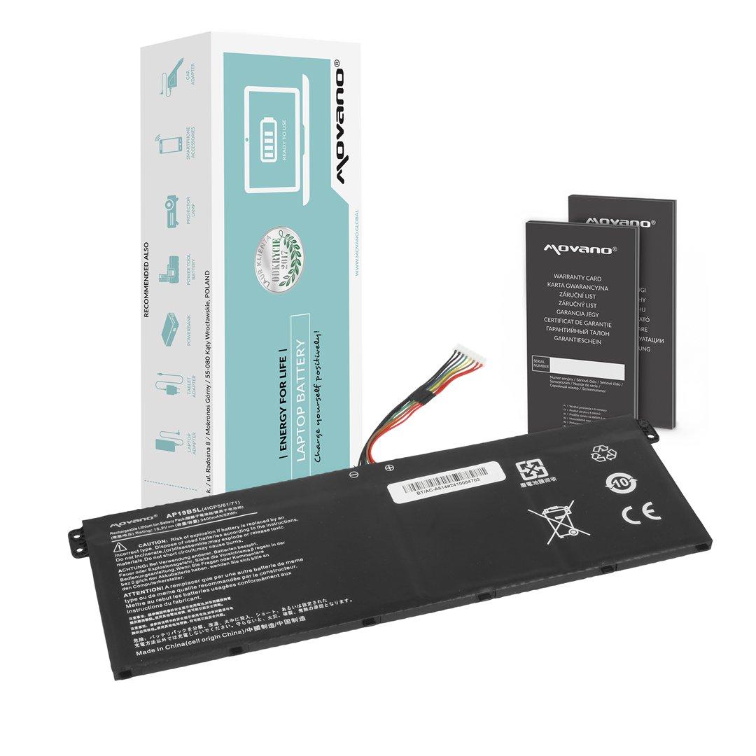 Bateria AP19B5L do Acer Aspire 5 A514-53 A515-44 A715-75G