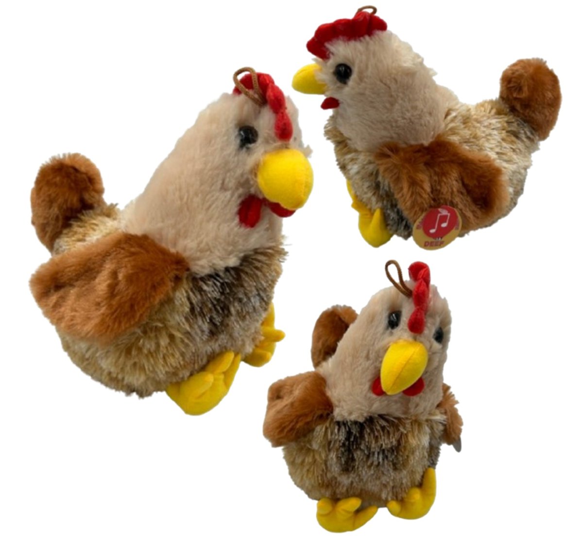 Maskotka Pluszak Przytulanka Kura z Dźwiękiem 28 cm