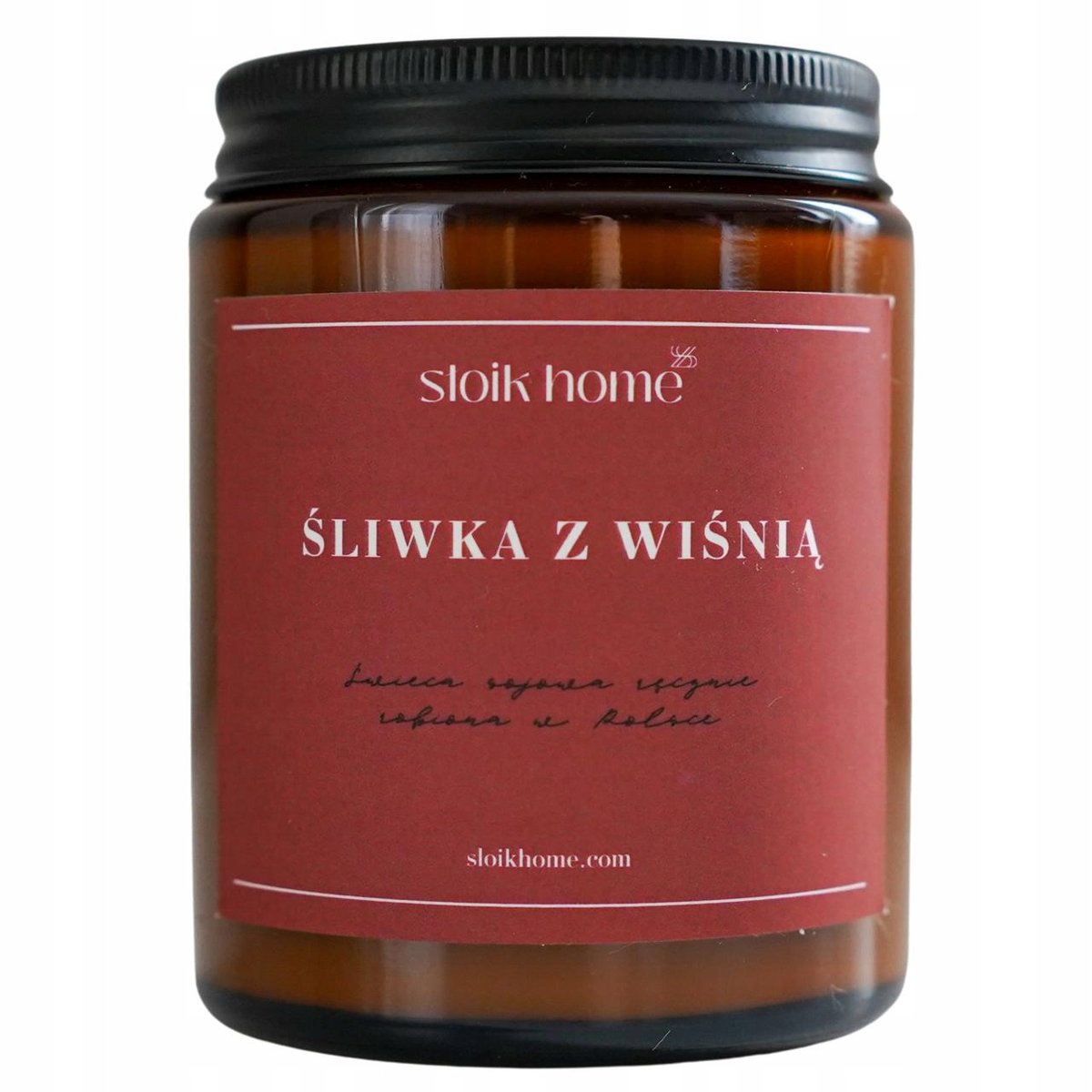 Świeca sojowa Śliwka z Wiśnią – zapachowa 150 ml Słoik Home