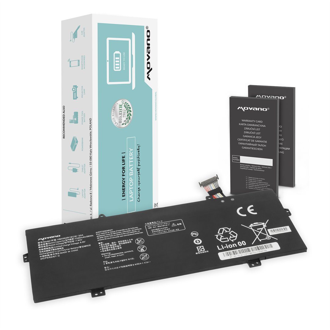 Bateria HB4593R1ECW-22A do Huawei MateBook 14 2020 2021 - 12PIN