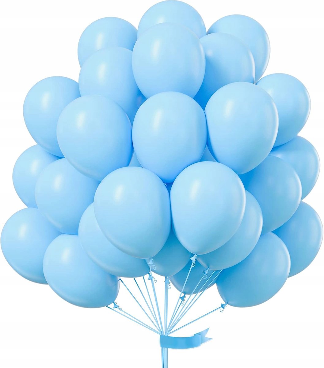 Balony Niebieskie Jasne Urodzinowe Na Roczek Urodziny Ślub 12 Cali 50 Szt