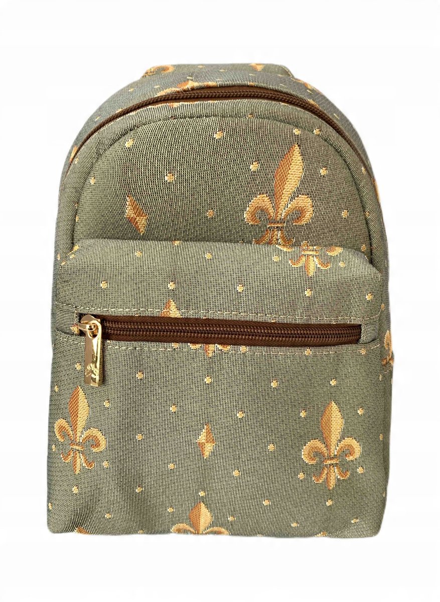 ELEGANCKA TORBA PLECAK ORNAMENT SZARY GOBELIN