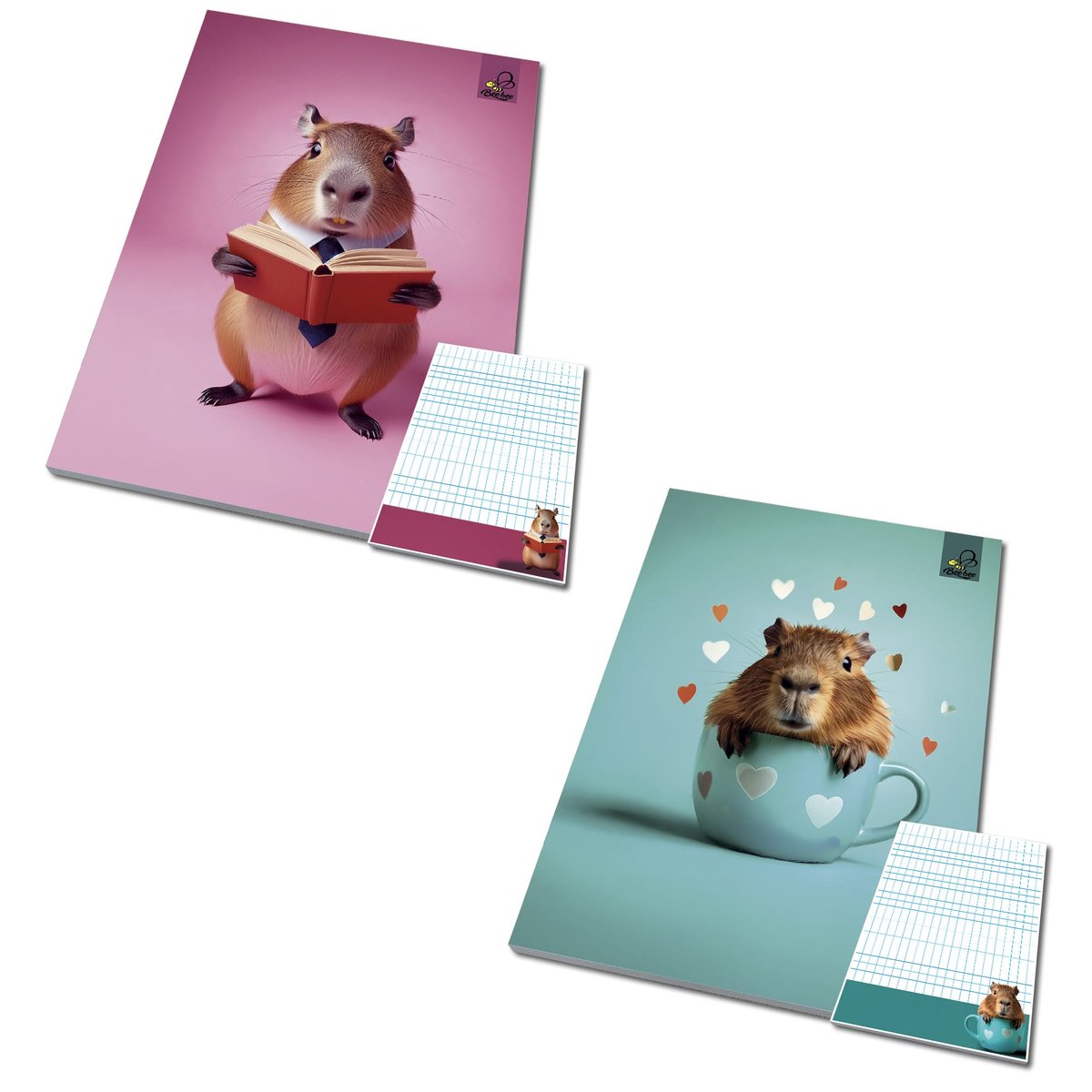 Notes A6 50 kartek w kratkę z poddrukiem Kapibara CAPYBARA 1 szt. mix
