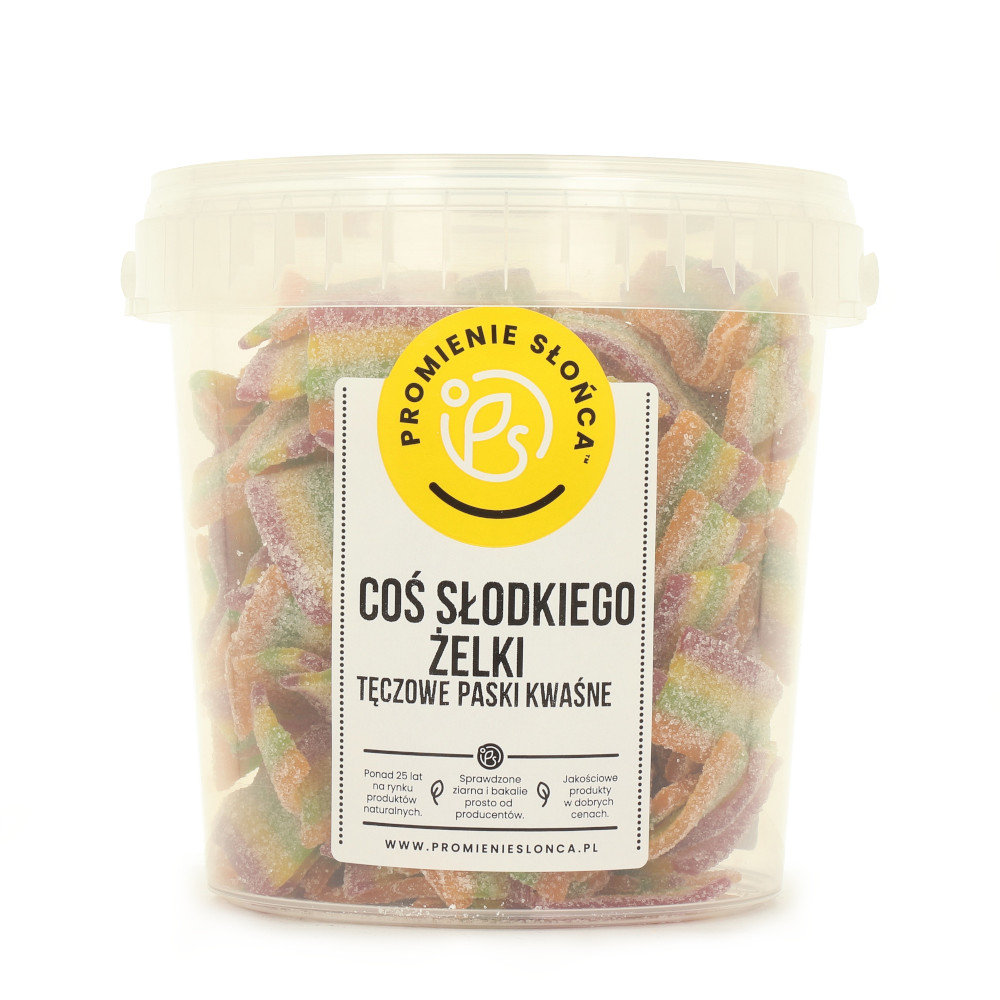 Żelki Kwaśne Tęczowe Paski 600 g