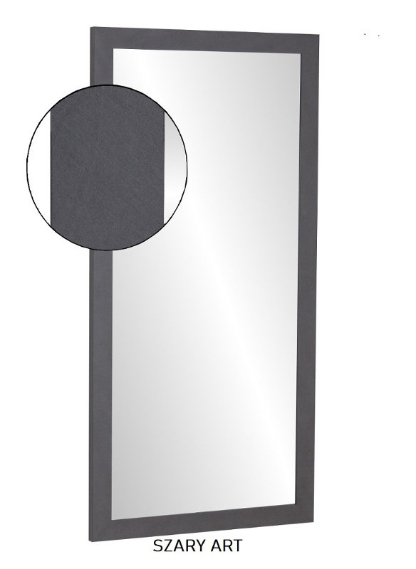 Lustro Profilmat w ramie GRAFITOWEJ, SZARY ART 130X40 PREMIUM