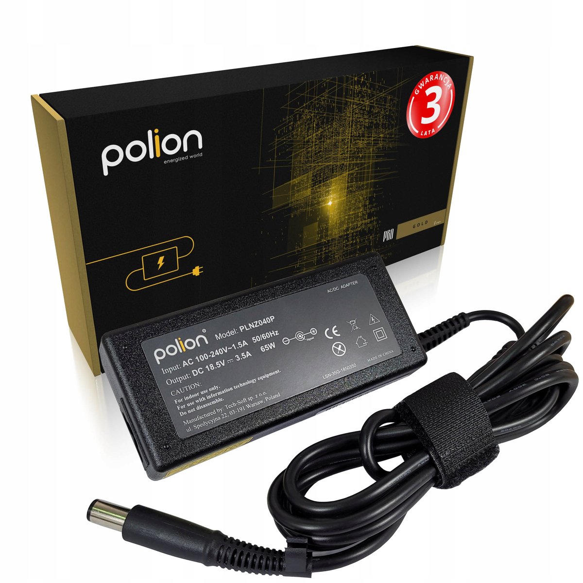 Ładowarka 65W do laptopa HP 18,5V 3,5A wtyk 7,4x5,0mm pin