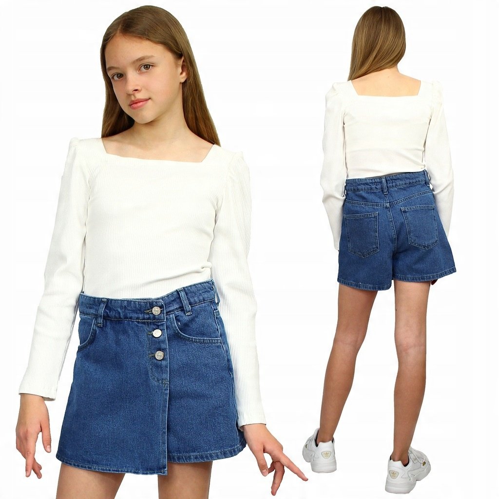 SZORTY Jeansowe Spódnico SPODENKI Krótkie 134