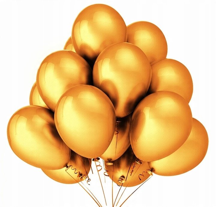 Balony Metaliczne Złote Komunia Wesele Urodziny Dekoracja 30Cm 25Szt