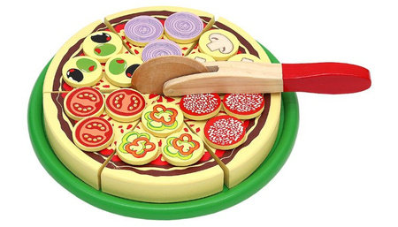 Drewniana pizza do nauki