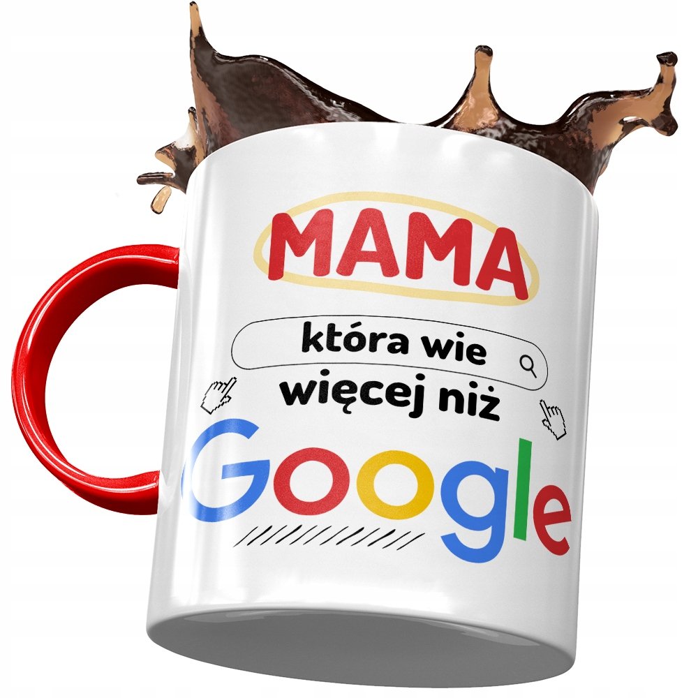 Kubek Czerwony Dla Mamy Matki na Dzień Mamy z Nadrukiem ze Zdjęciem + Opakowanie na prezent (wzór 01)