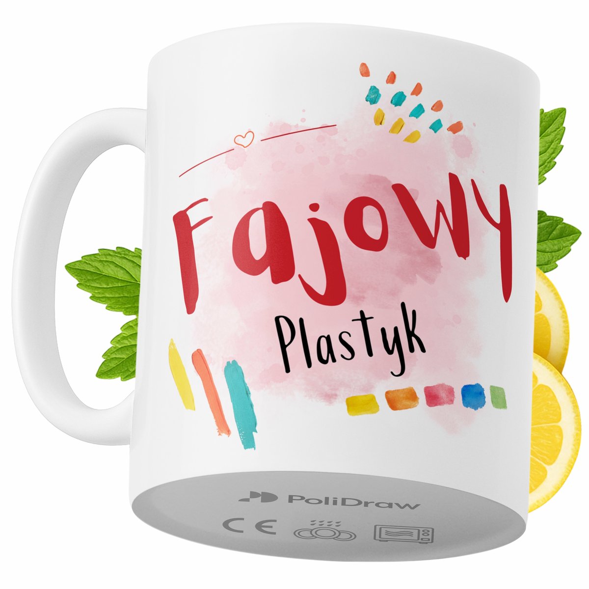 Kubek Dla Plastyka na Prezent z Nadrukiem ze Zdjęciem 330 ml PoliDraw + Opakowanie na prezent (wzór 01)