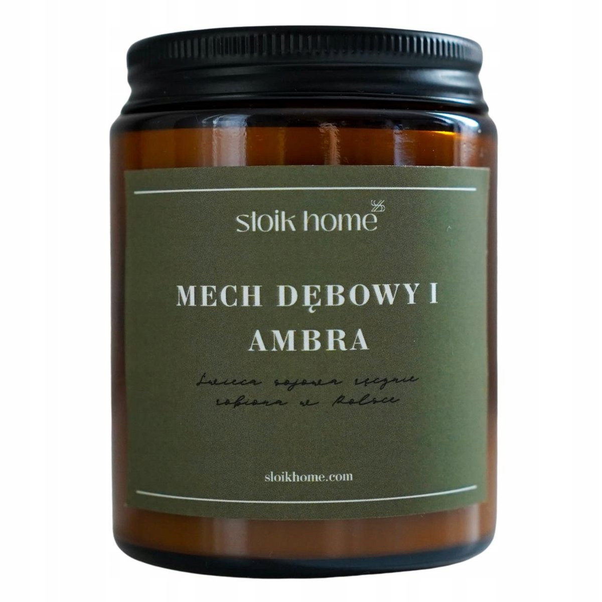 Świeca sojowa Mech Dębowy i Ambra - zapachowa 150 ml Słoik Home