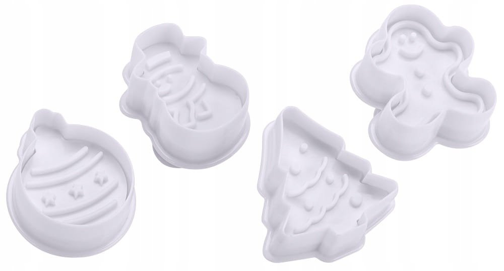 Wykrawaczki plastikowe STEMPLE 4szt.pieczątki