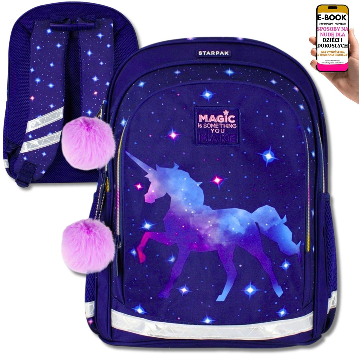 PLECAK SZKOLNY DLA DZIEWCZYNKI – Ergonomiczny, Przewiewny, Odporny Na Wilgoć Plecka Dla Uczennicy + EBOOK-3