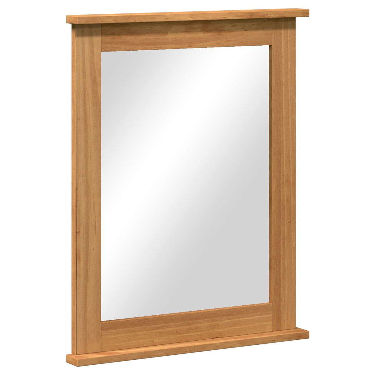 vidaXL Lustro miodowy brąz 55.5 x 5 x 70 cm Lite drewno sosnowe