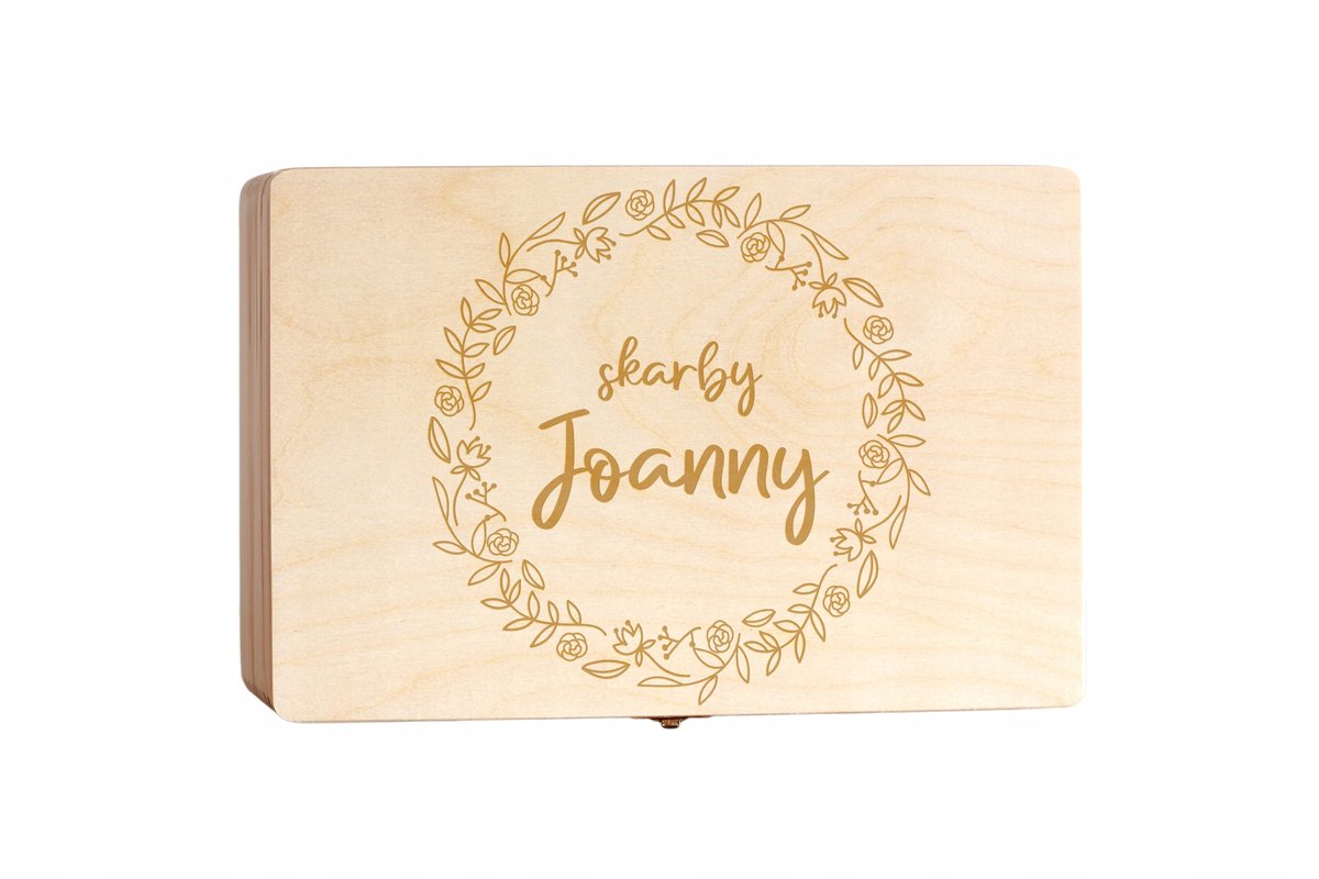 Pudełko Skrzynka Dziewczęcy grawer, Duża szkatułka, Kuferek z imieniem