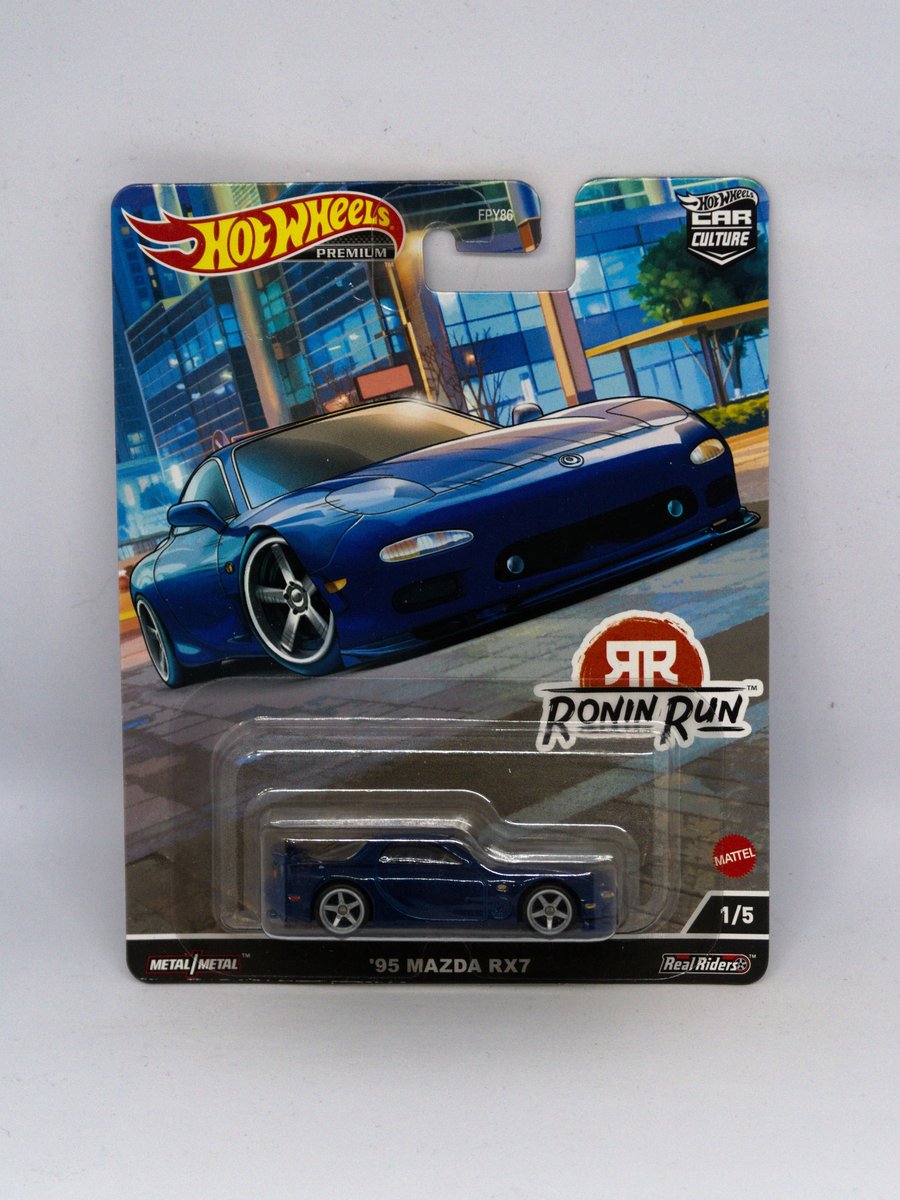 HOT WHEELS '95 Mazda RX-7 Niebieski Premium Ronin Run