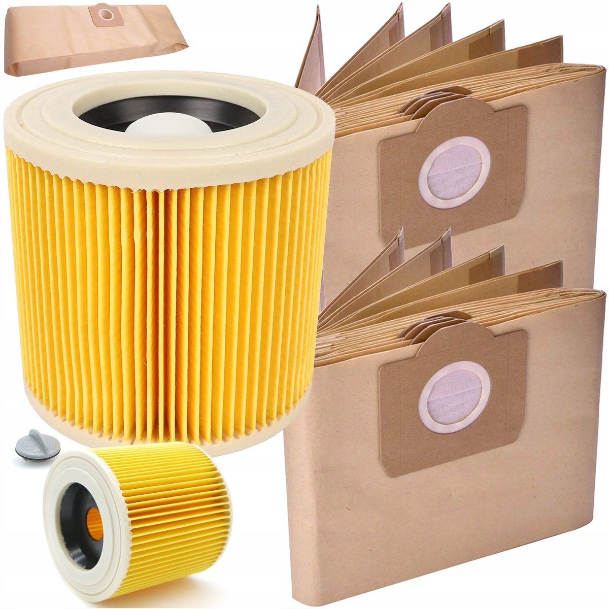 15X Worki + Filtr Do Odkurzacza Karcher Wd2 Wd3 Mv2 Mv3 A K Nt Se Wd 3