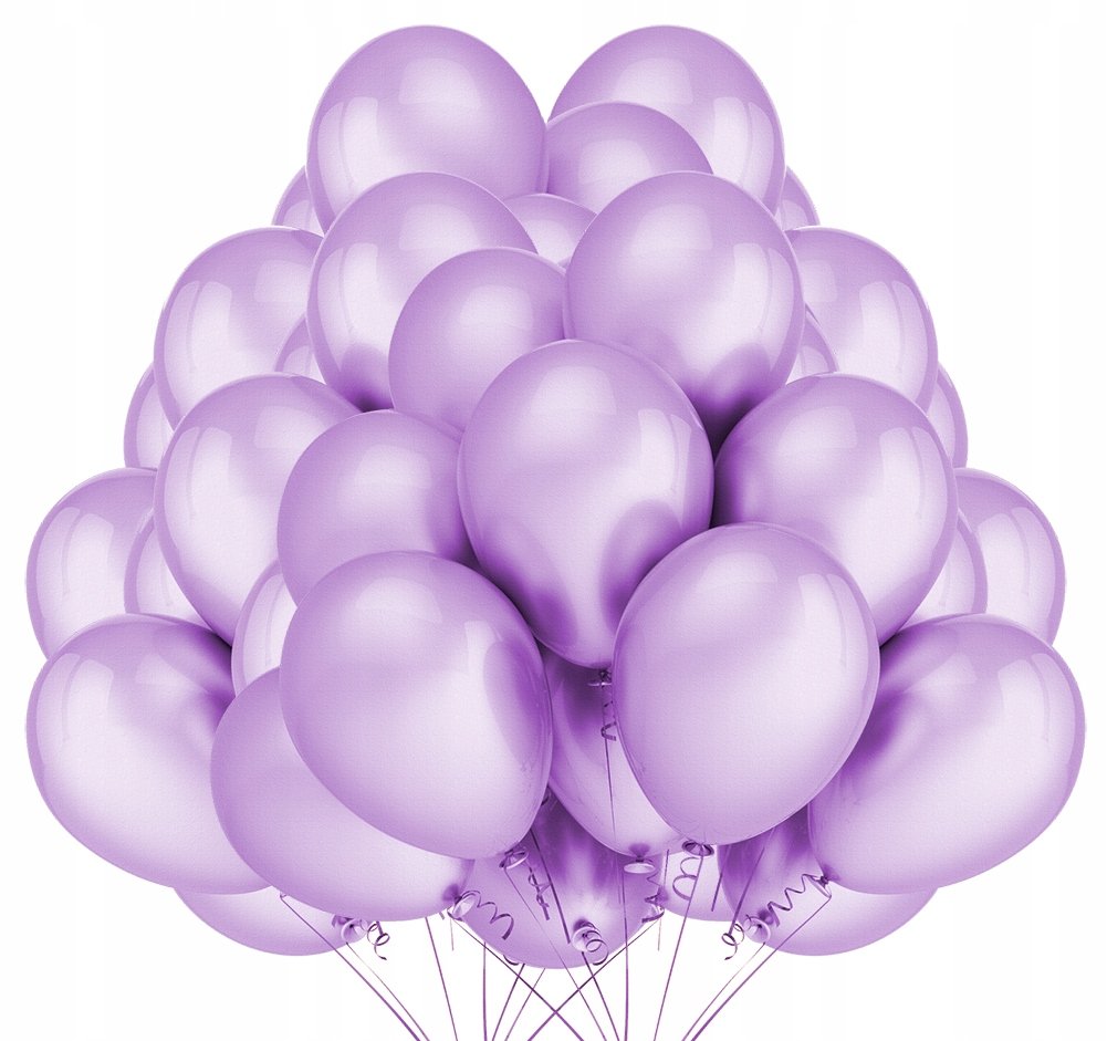 Balony Metaliczne Perłowy Fiolet Ślub Komunia Urodziny 30Cm 50Szt