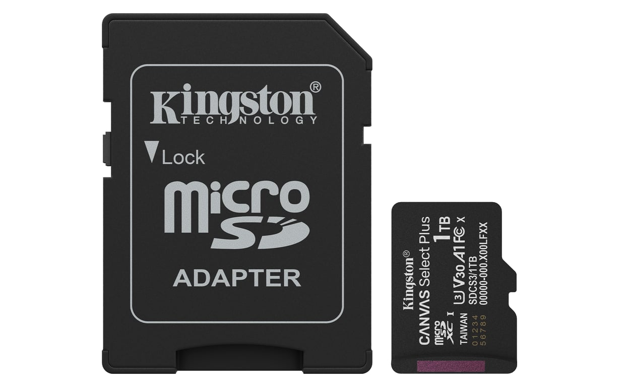 Kingston Technology Canvas Select Plus Gen3 1 TB MicroSDXC UHS-I Klasa 10 SDCS3/1TB