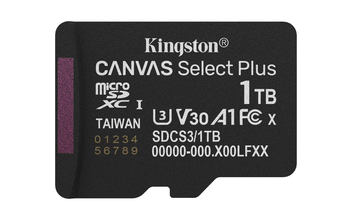 Kingston Technology Canvas Select Plus Gen3 1 TB MicroSDXC UHS-I Klasa 10 SDCS3/1TBSP