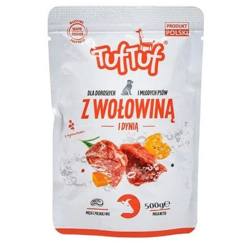 TUF TUF Wołowina z dynią - mokra karma dla psa - 500g