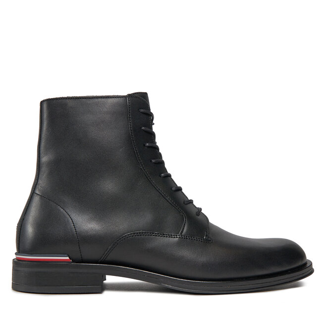 Kozaki Tommy Hilfiger Core Rwb Hilfiger Lth Lce Boot FM0FM05030 Czarny
