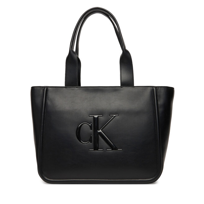 Torebka Calvin Klein Bold Ck Medium Tote LV04F3218G Czarny
