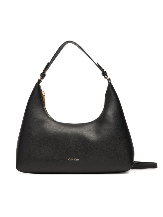 Calvin Klein Torebka Foil Logo Conv Shou?Lder Bag LV04F3272G Czarny