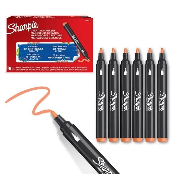 Sharpie Markery akrylowe pomarańczowe (6szt)