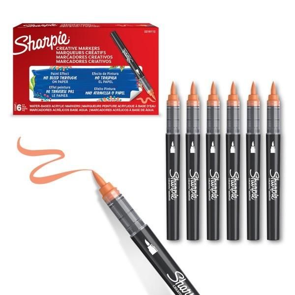 Sharpie Markery akrylowe pomarańczowe (6szt)