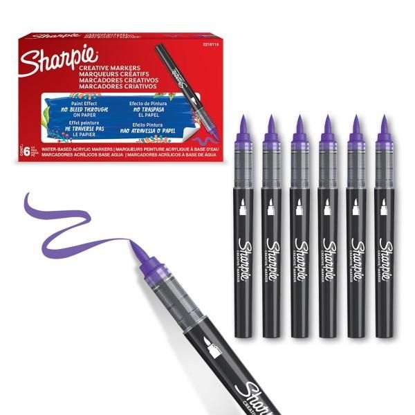Sharpie Markery akrylowe fioletowe (6szt)