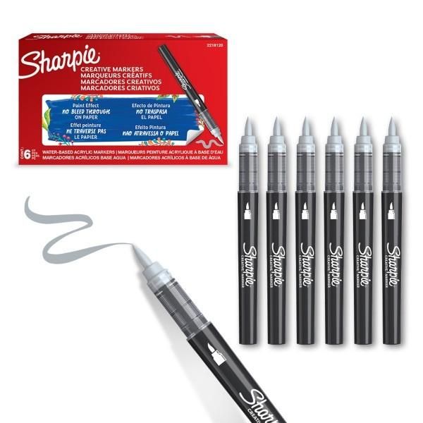 Sharpie Markery akrylowe szare (6szt)
