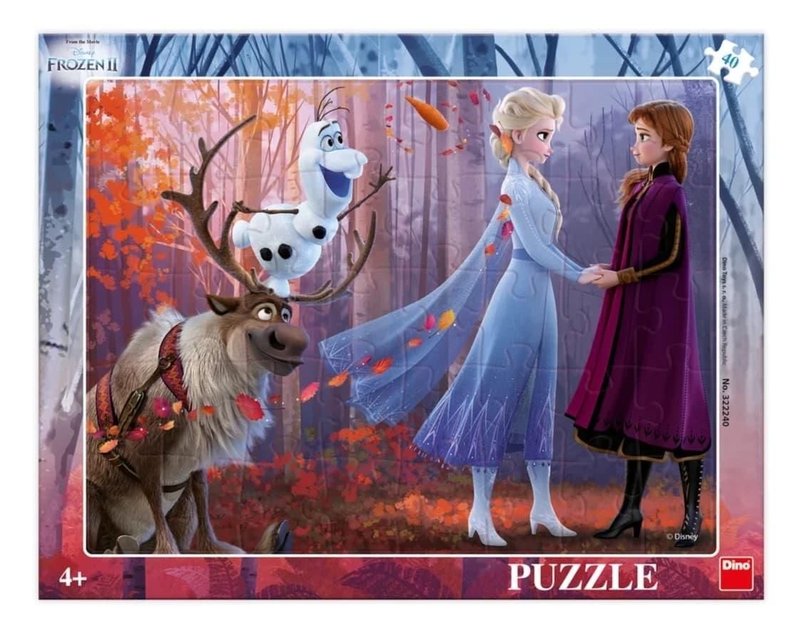 Puzzle 40 ramkowe Kraina Lodu Frozen Siostry Dino Toys - puzzle