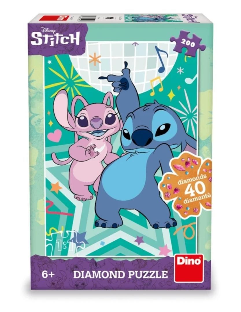 Puzzle z diamencikami 200 Stitch Dino Toys - puzzle