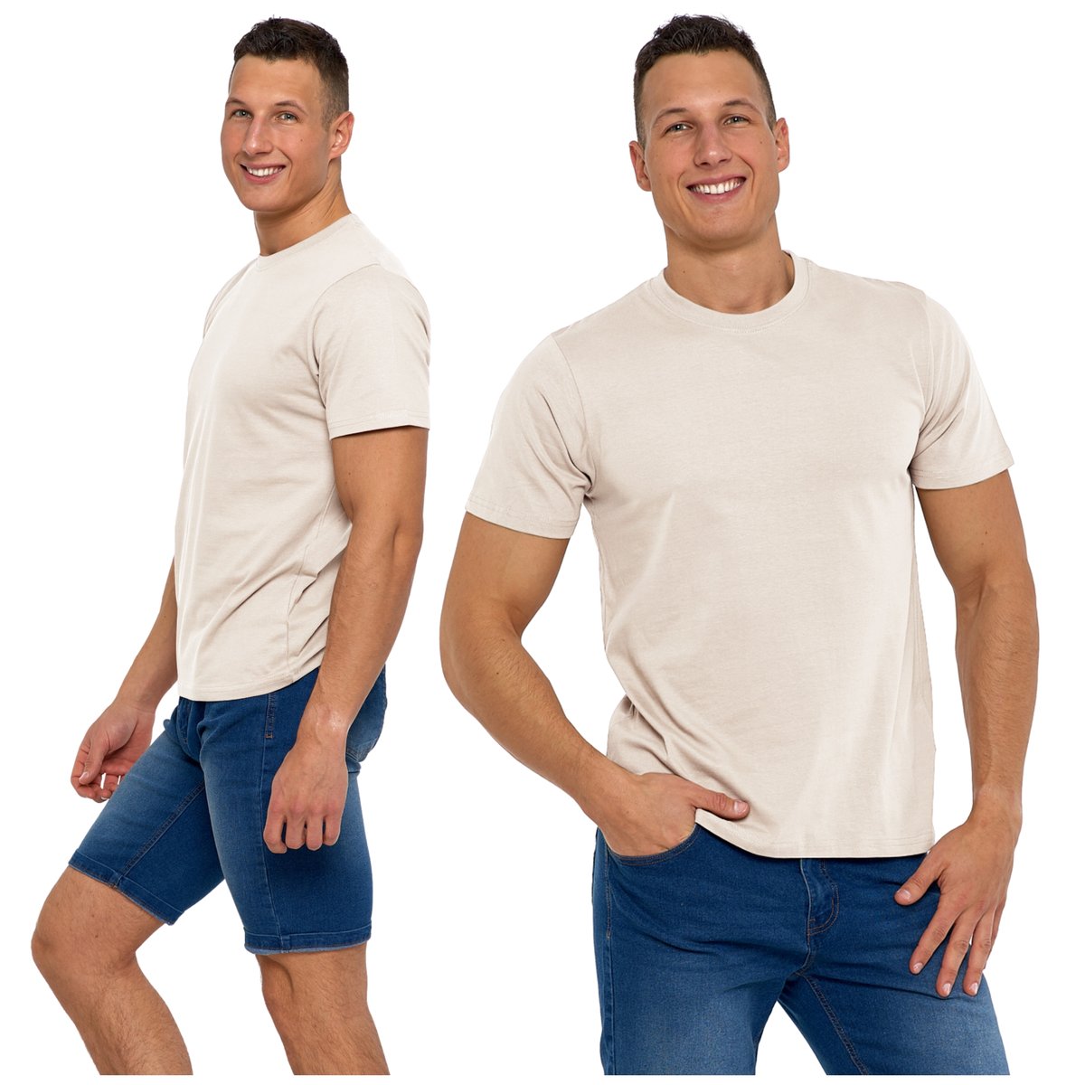 T-SHIRT MĘSKI MORAJ GŁADKA KOSZULKA KRÓTKI RĘKAW PROSTA KLASYCZNA XL