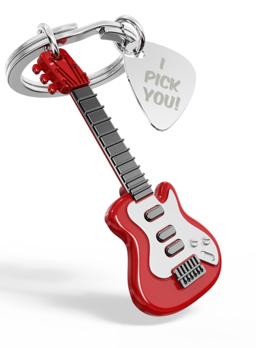 Brelok do kluczy torebki Metalmorphose - gitara i kostka