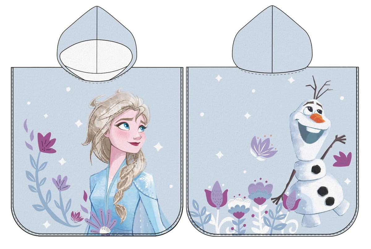 Poncho Disney Kraina Lodu Frozen FRO24679 55 x 110 cm