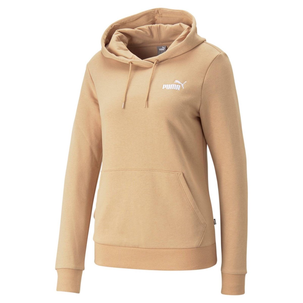 Bluza z kapturem damska Puma ESS+ Embroidery beżowa 84833289-XL